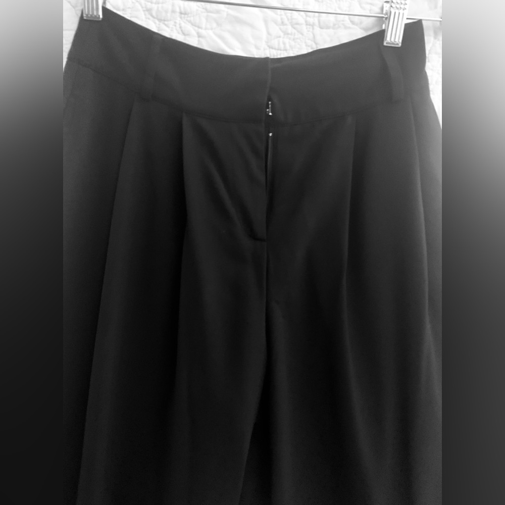 Black Wide Leg Trousers by Flying Tomato. - Picture 3 of 4
